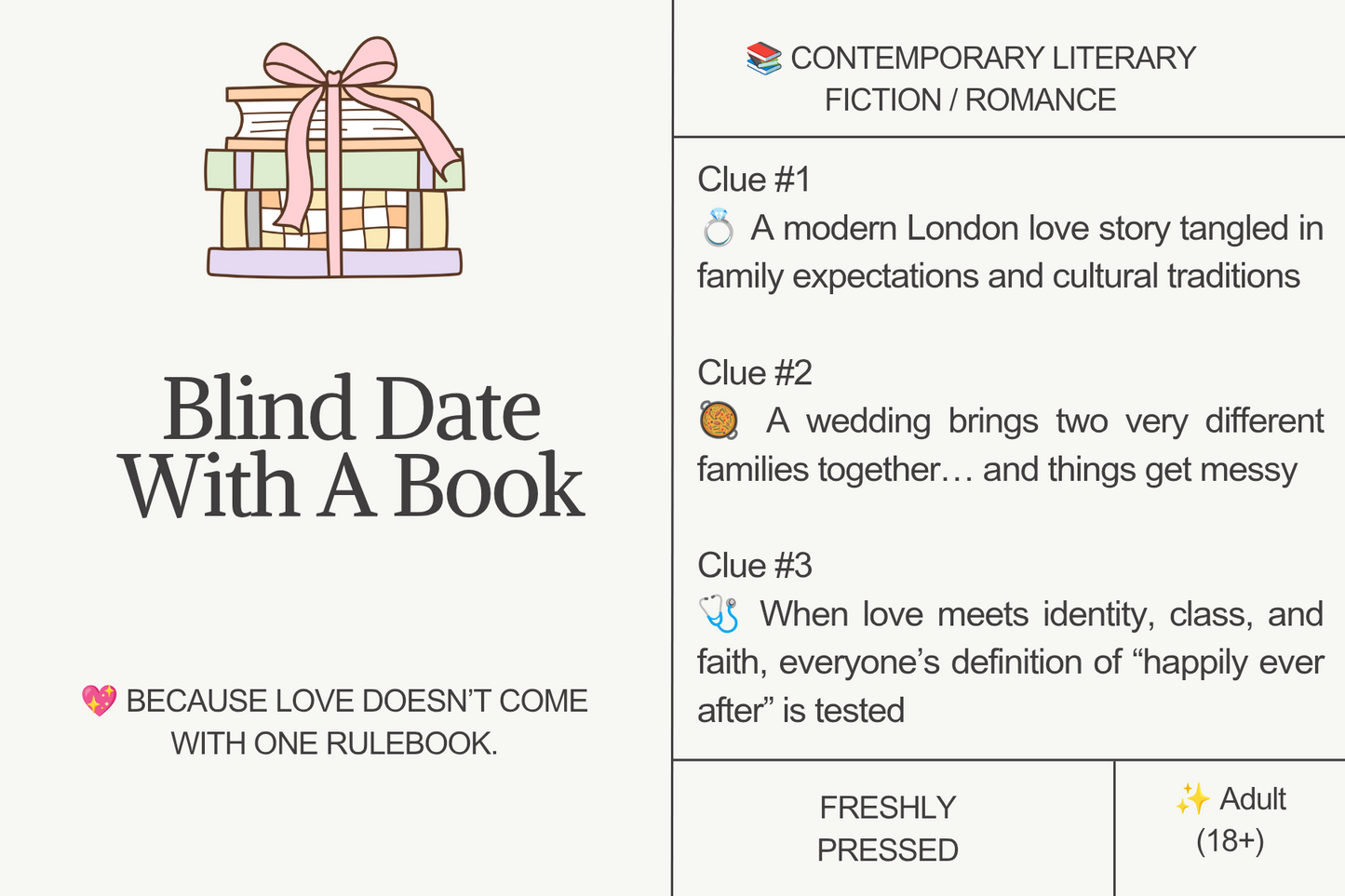 💌 Blind Date with a Book - Contemporary Romance Fiction